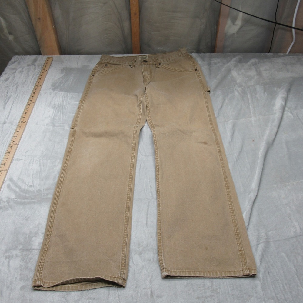 Schmidt Workwear Pants Mens 32x31 Beige‎ Canvas Utility Carpenter Work Rugged